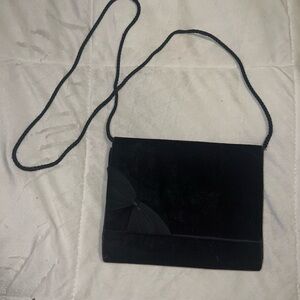 Vintage Black Velvet Women's Bag